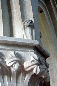 Detail of a capital in the eastern section of the south arcade August 2007